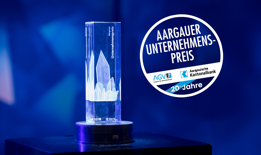 Pokal 20 Jahre Aargauer Unternehmenspreis