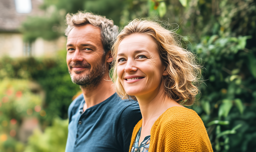 Bild eines Ehepaares im mittleren Alter.