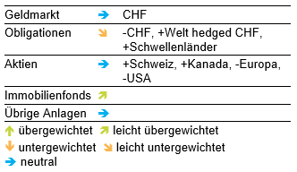 grafik aktuelle anlagestrategie