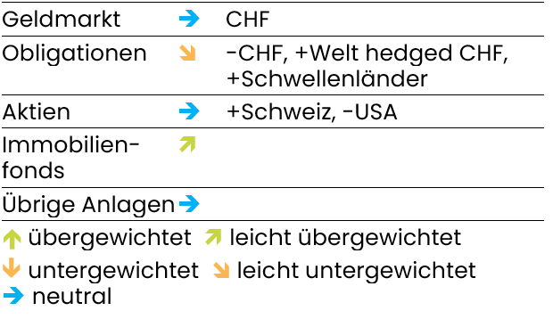 grafik aktuelle anlagestrategie